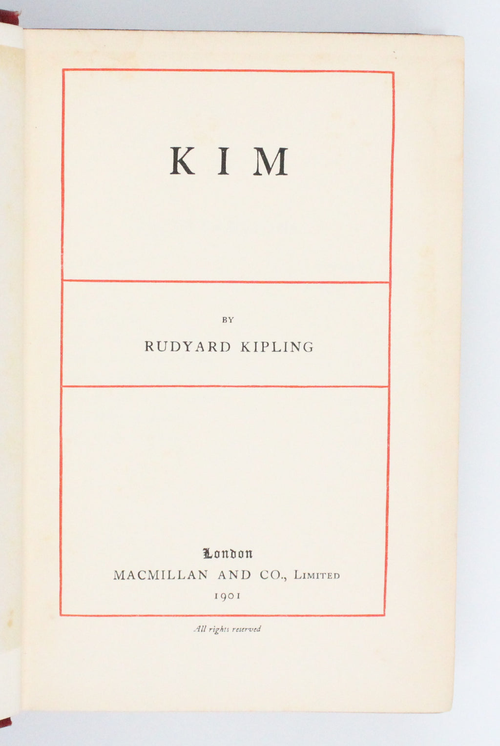 1901 Kim by Rudyard Kipling