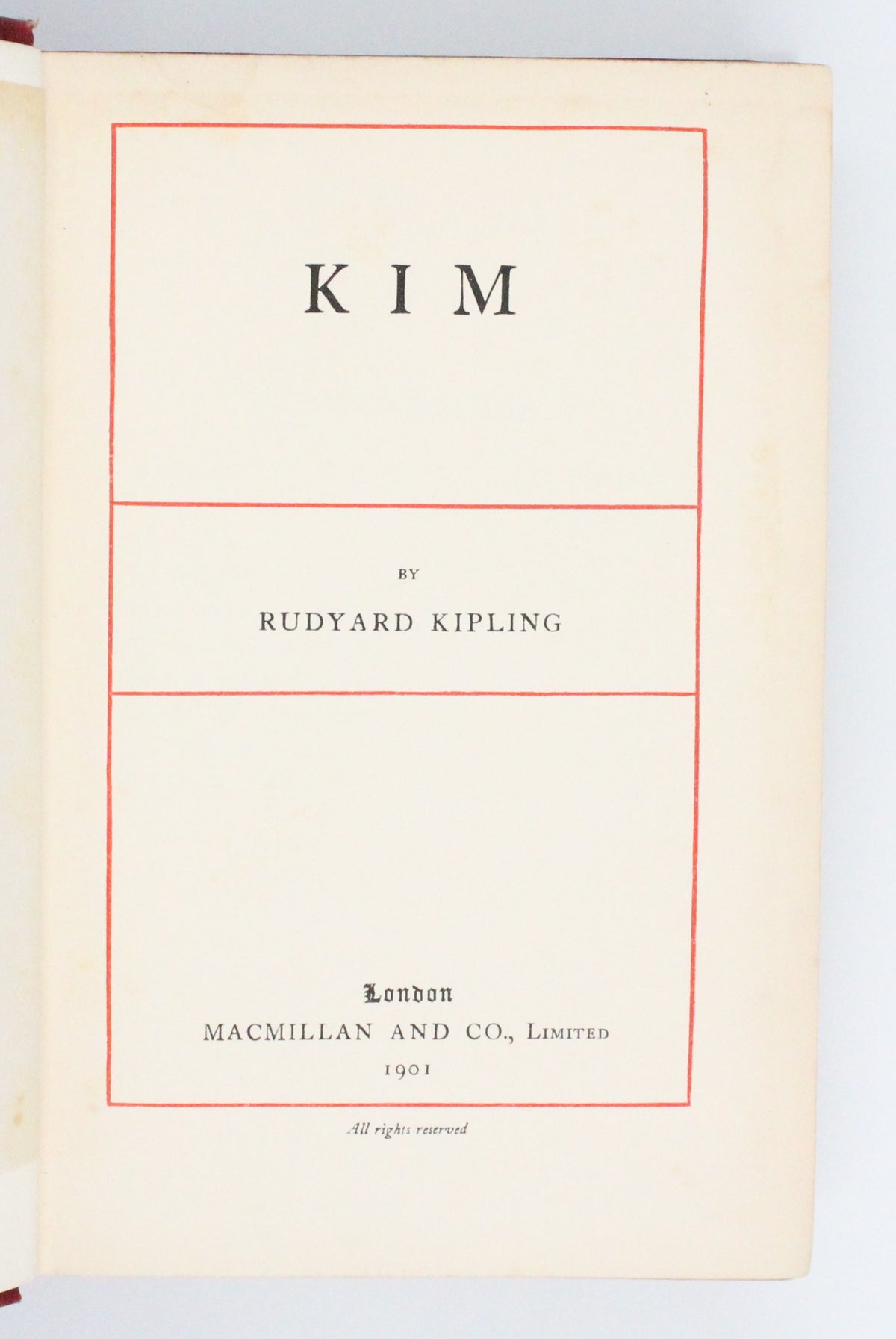 1901 Kim by Rudyard Kipling
