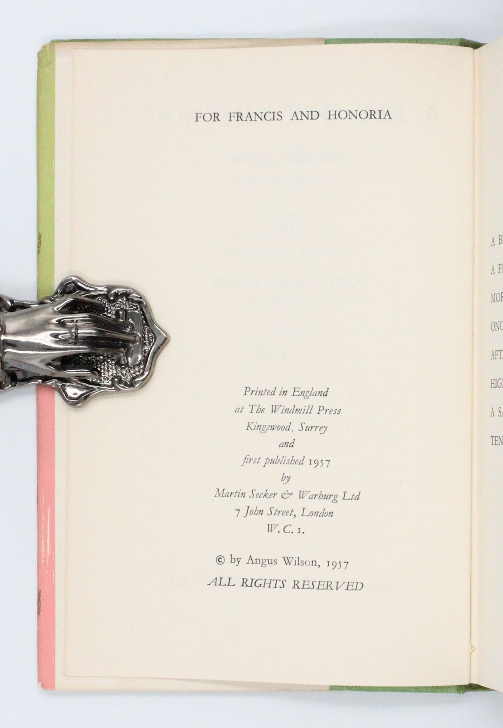 1957 A Bit Off the Map by Angus Wilson