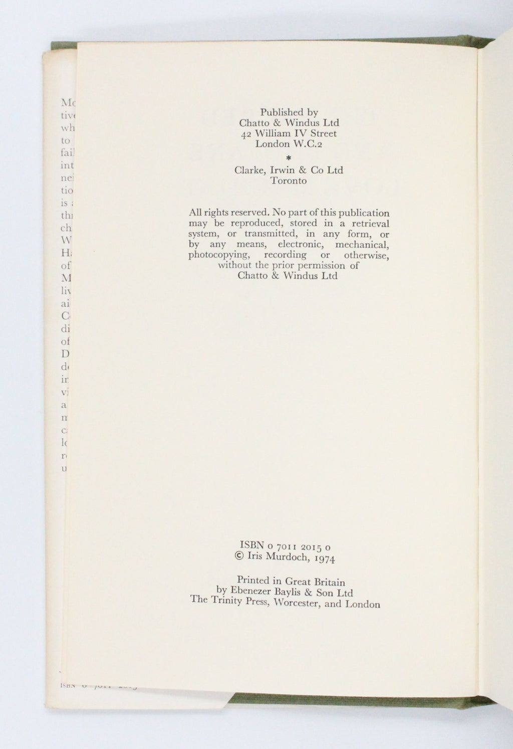 1974 The Sacred & Profane Love Machine by Iris Murdoch