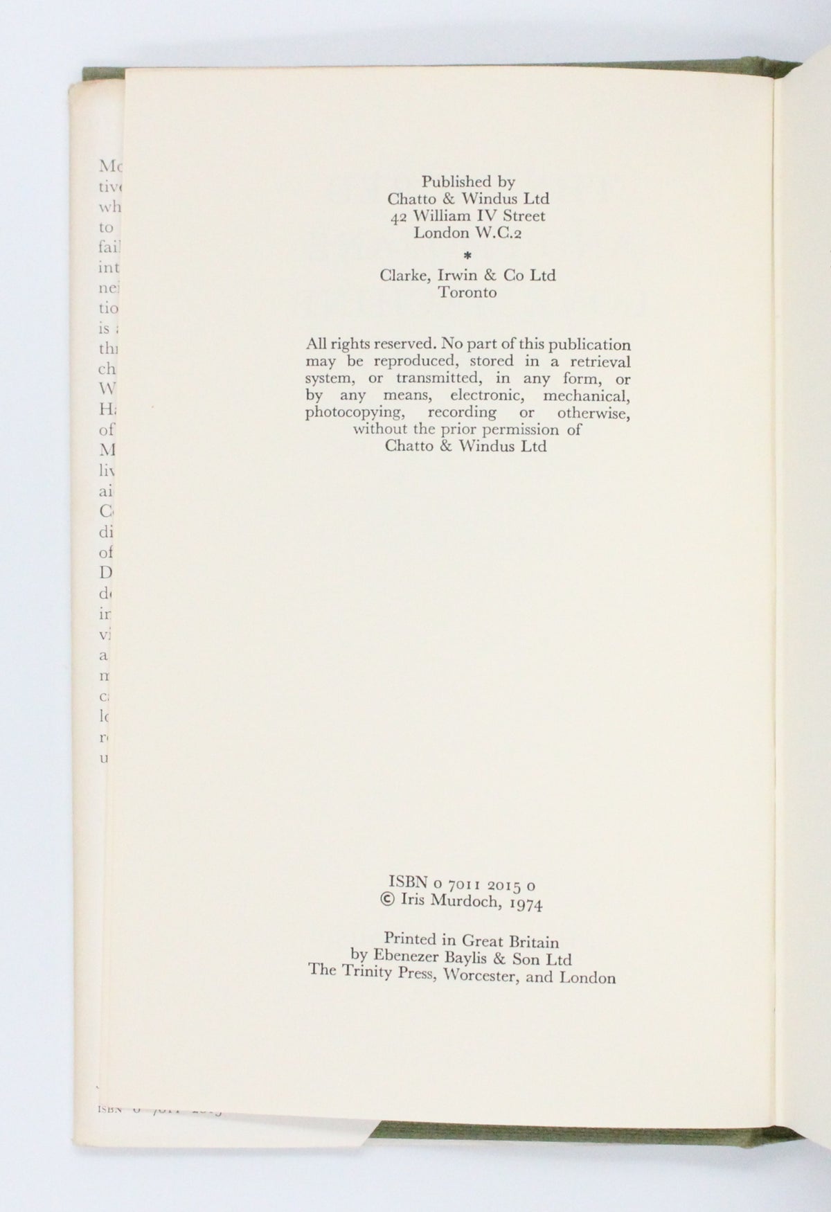 1974 The Sacred & Profane Love Machine by Iris Murdoch