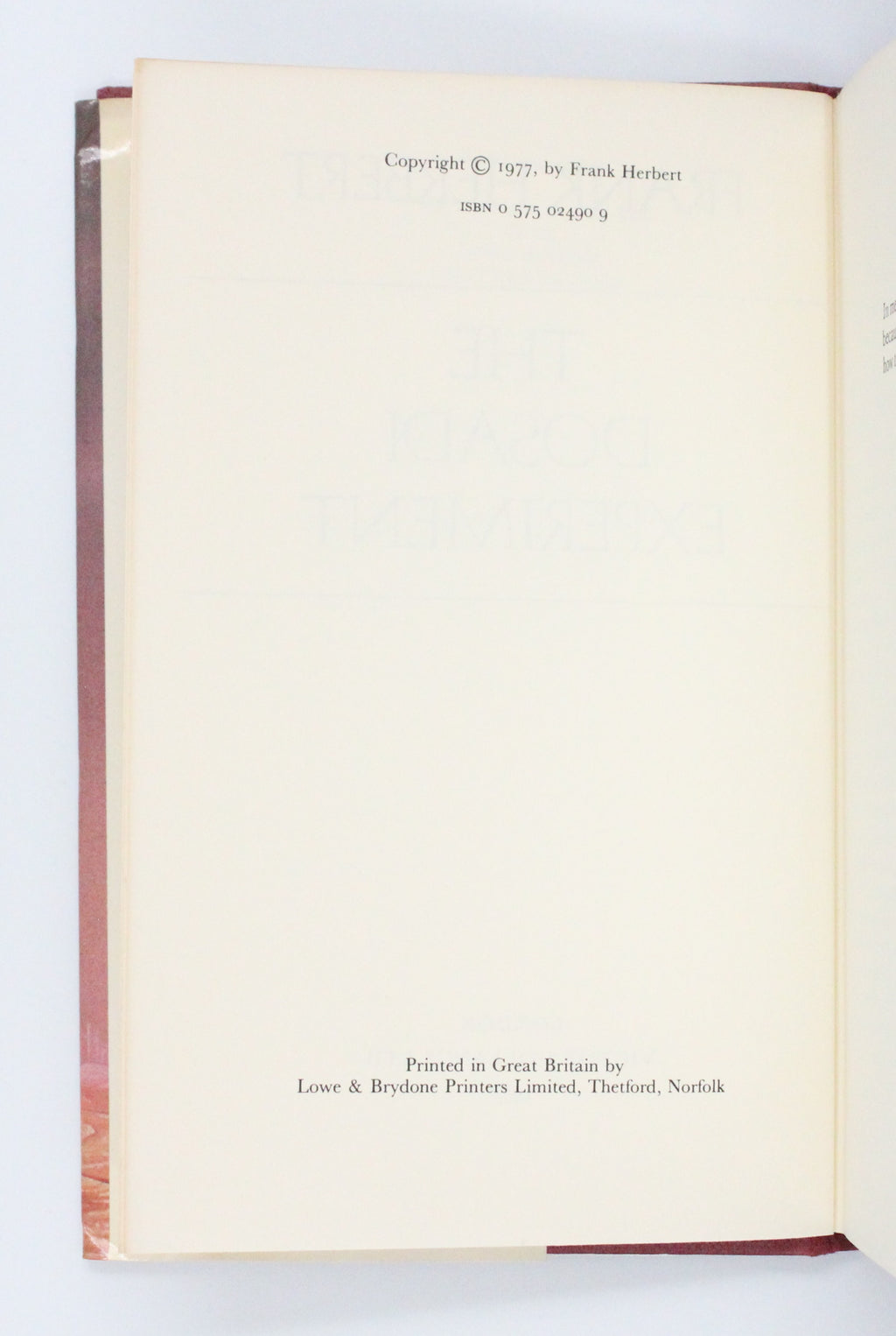 1978 The Dosadi Experiment by Frank Herbert