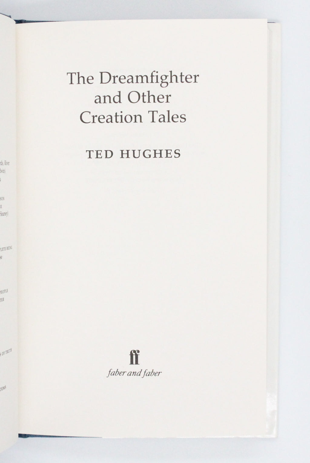 1995 The Dreamfighter and Other Creation Tales by Ted Hughes