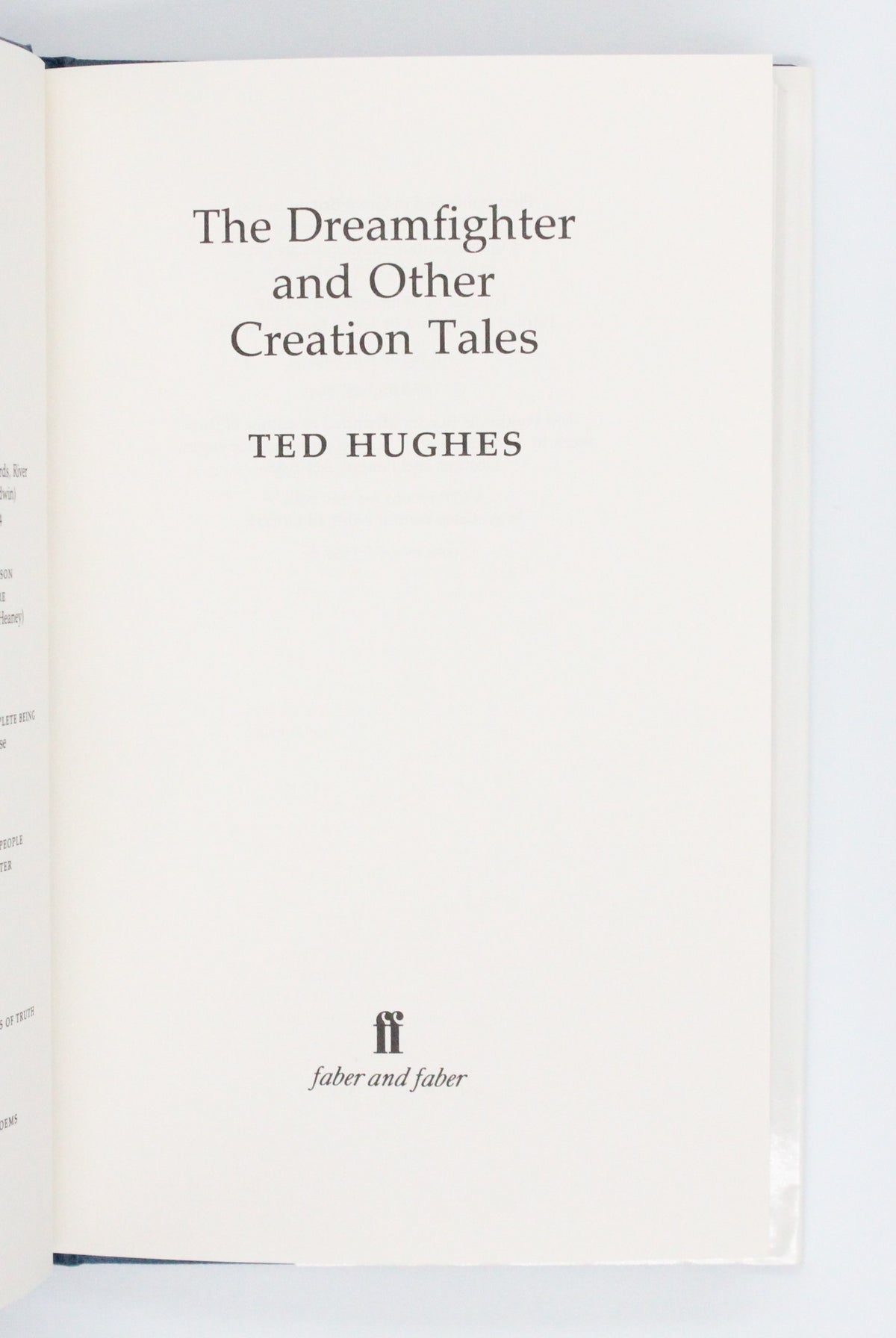1995 The Dreamfighter and Other Creation Tales by Ted Hughes
