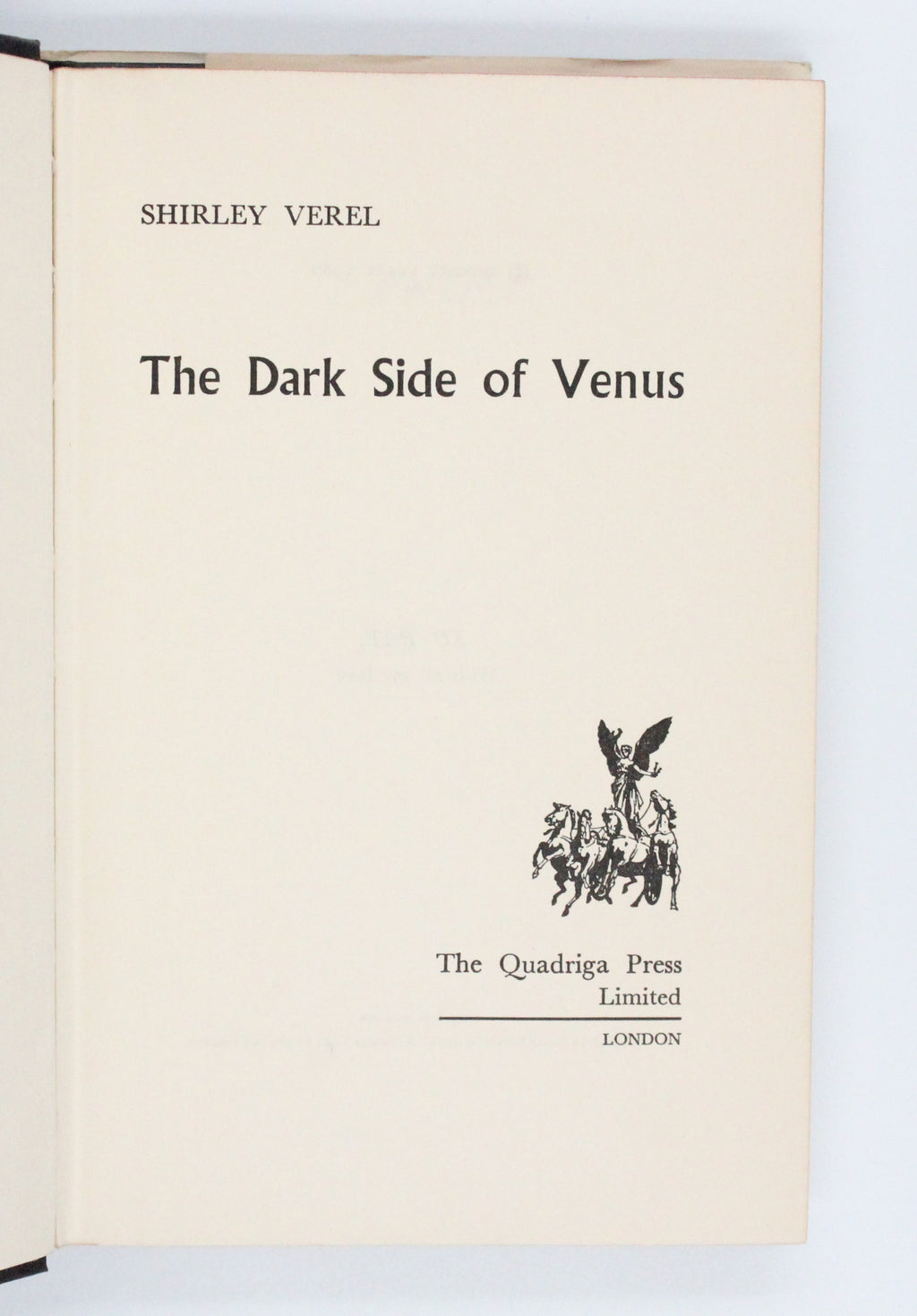 1960 The Dark Side of Venus by Shirley Verel