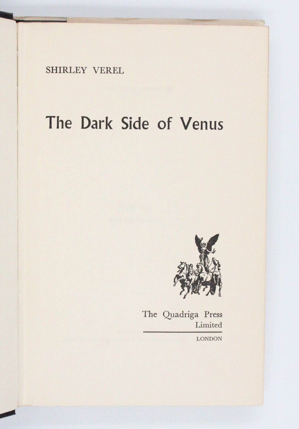 1960 The Dark Side of Venus by Shirley Verel