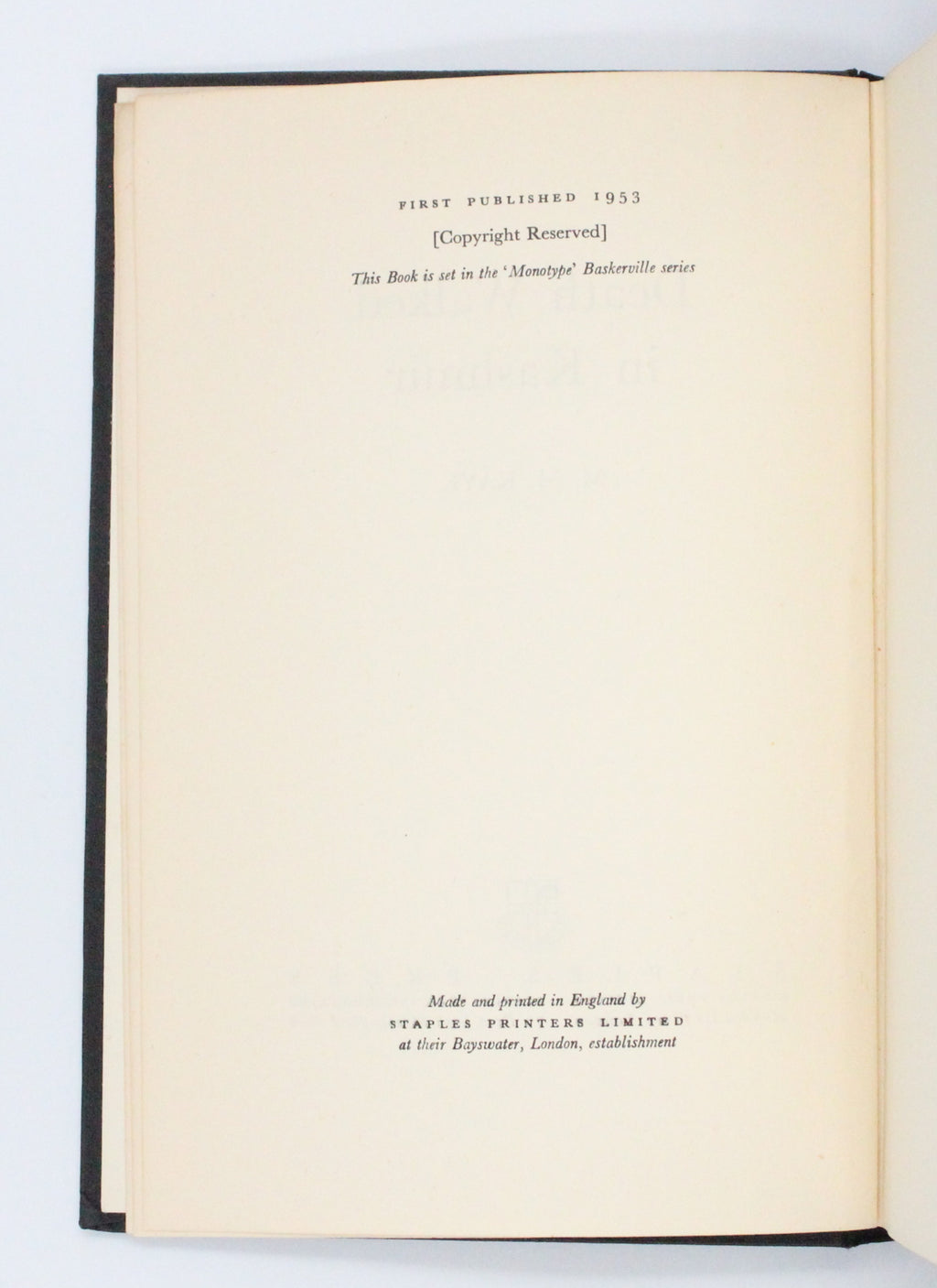 1953 Death Walked in Kashmir by M. M. Kaye