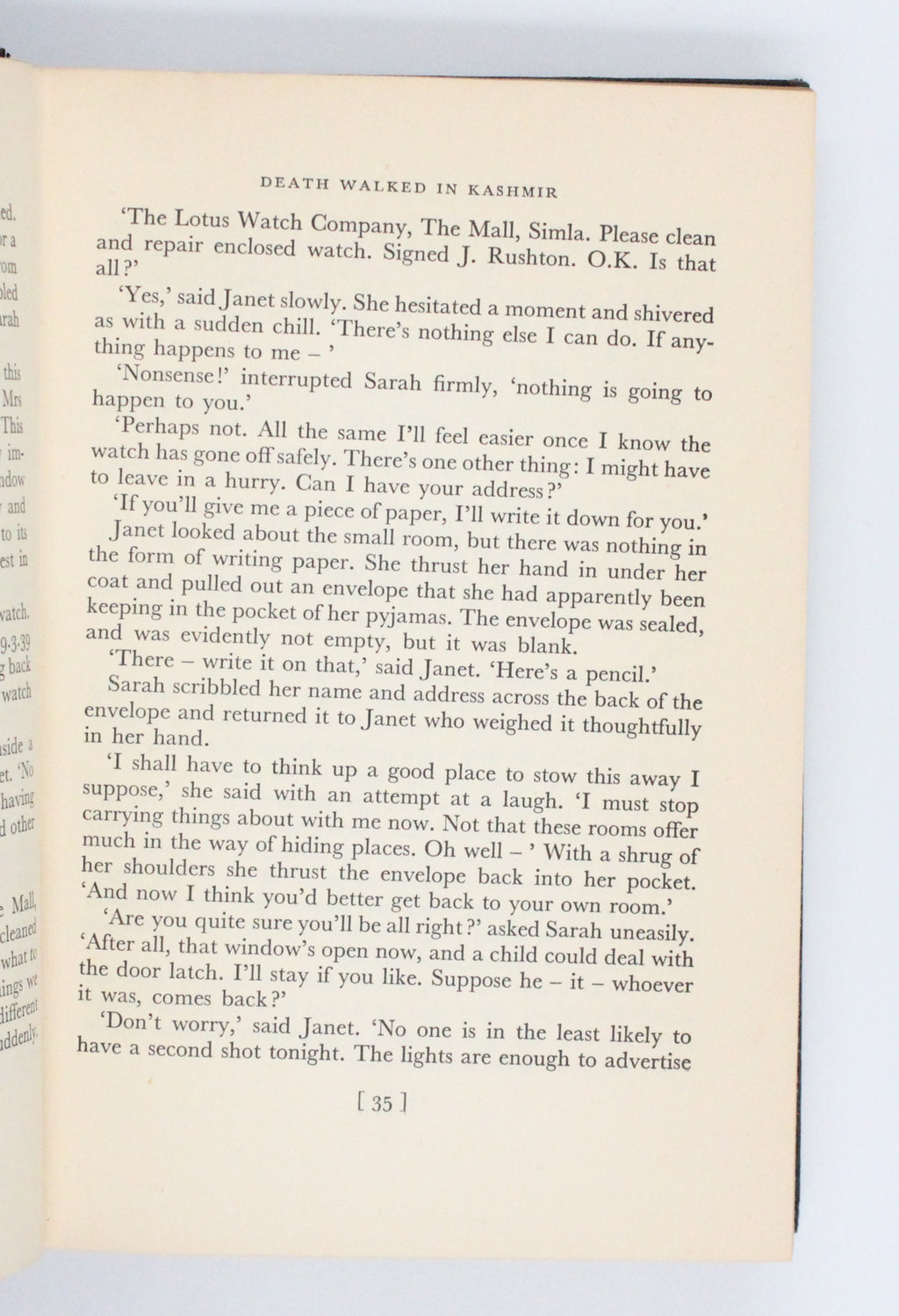 1953 Death Walked in Kashmir by M. M. Kaye
