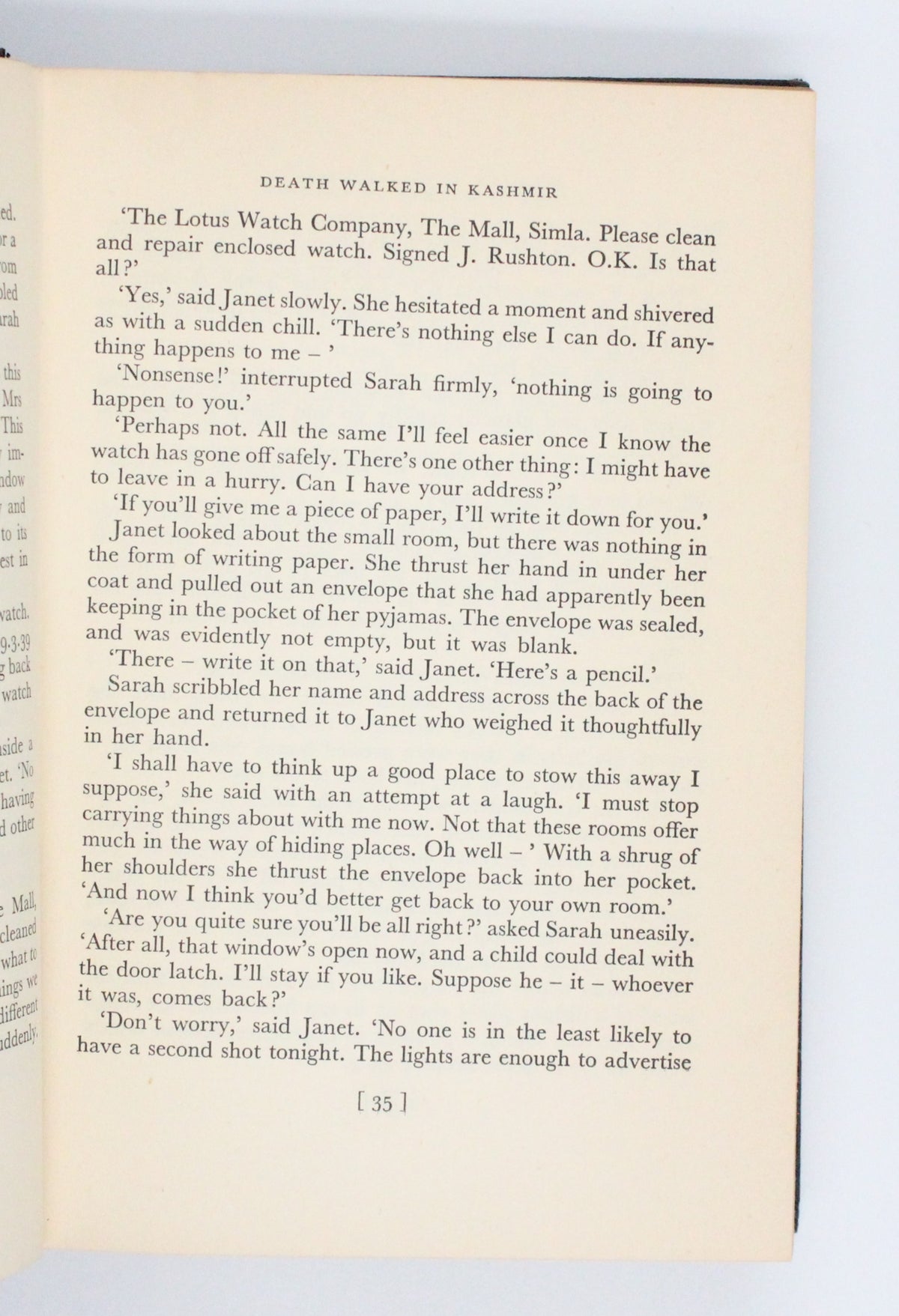 1953 Death Walked in Kashmir by M. M. Kaye