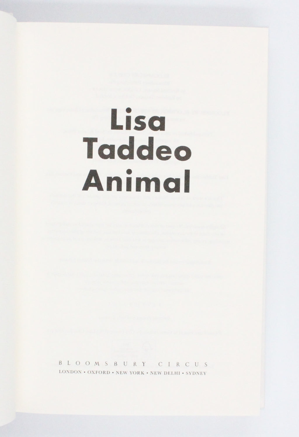 2021 Animal by Lisa Taddeo