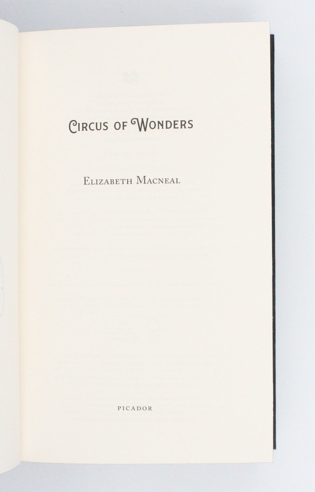 2021 Circus of Wonders by Elizabeth Macneal