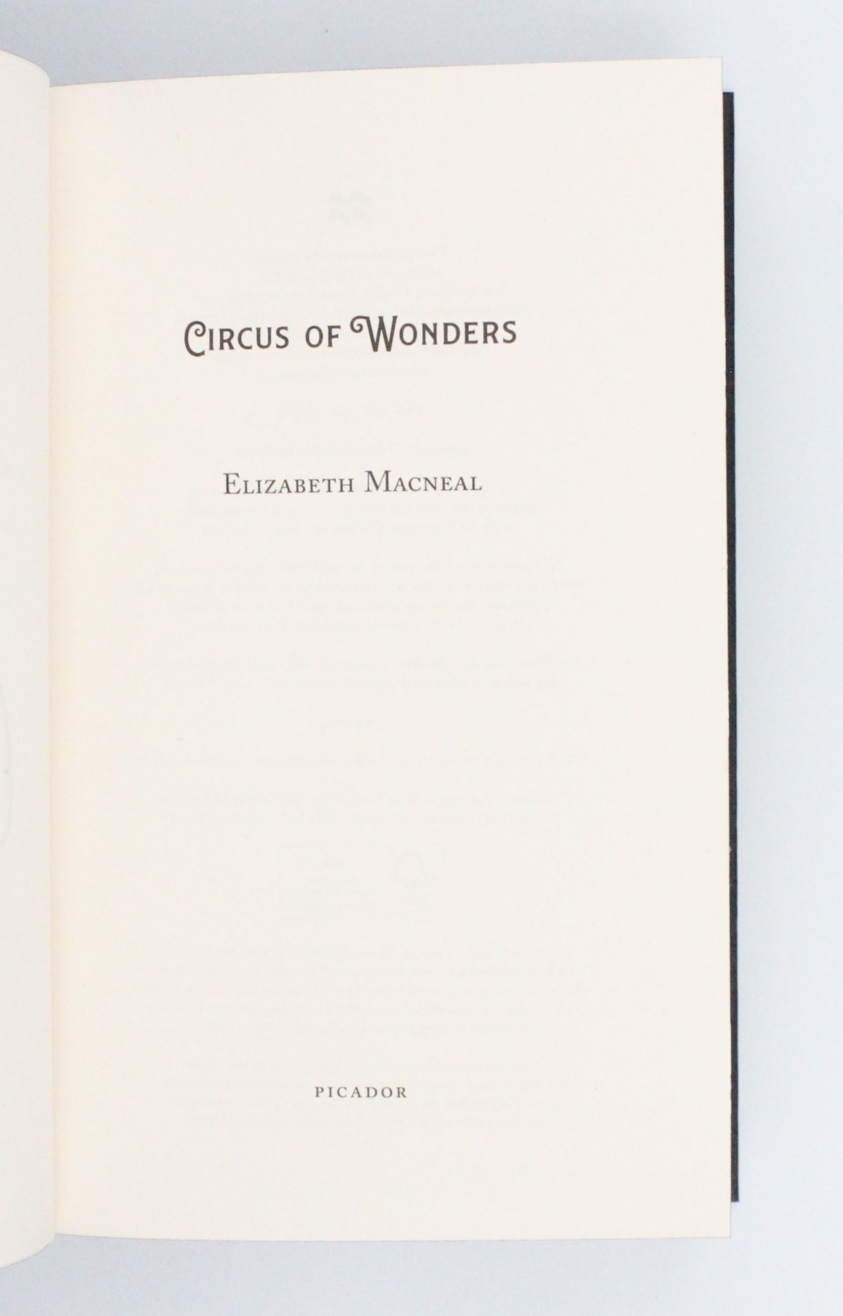 2021 Circus of Wonders by Elizabeth Macneal