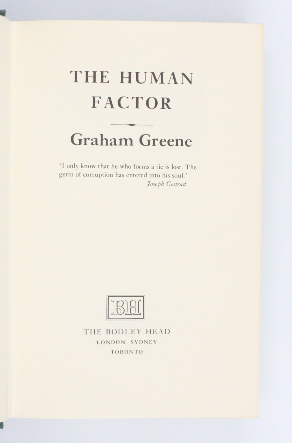 1978 The Human Factor by Graham Greene