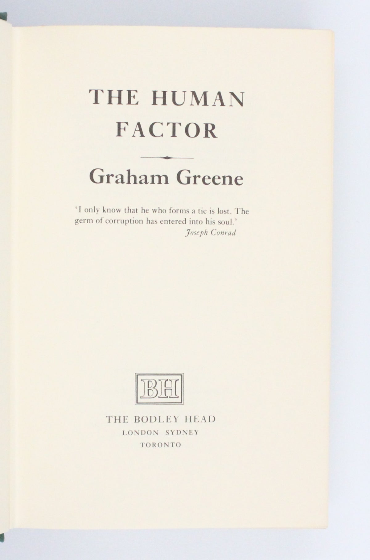 1978 The Human Factor by Graham Greene