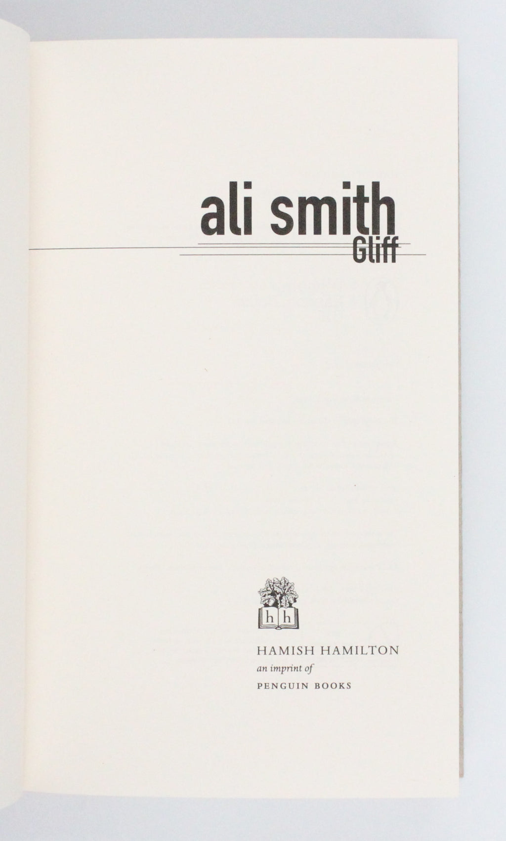 2024 Gliff by Ali Smith