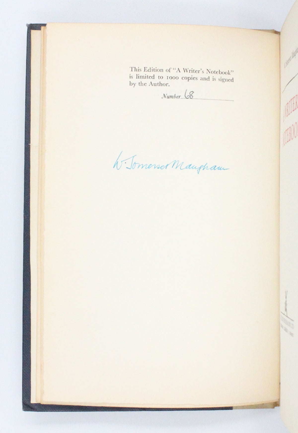 1949 A Writer’s Notebook by W. Somerset Maugham