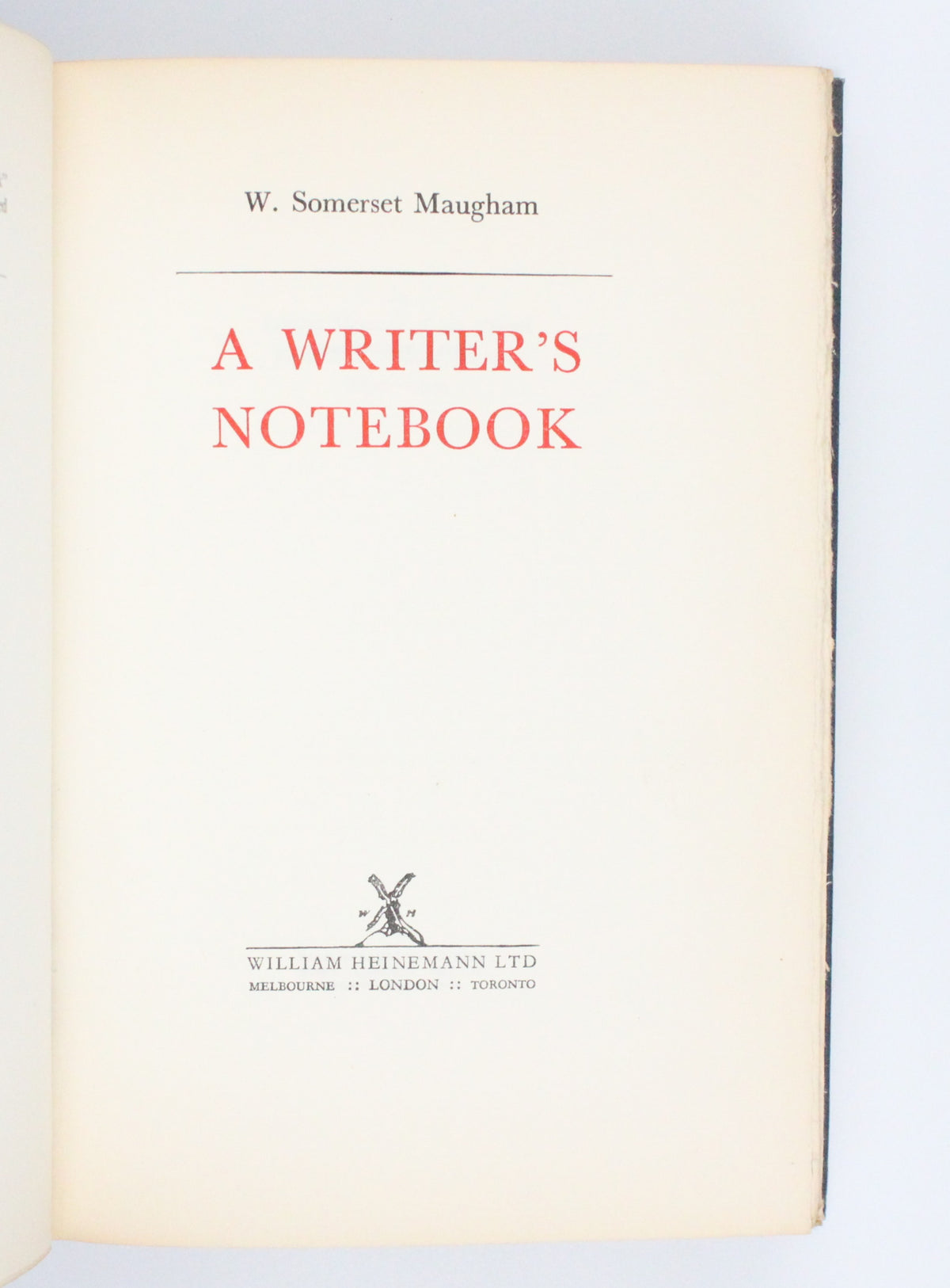 1949 A Writer’s Notebook by W. Somerset Maugham