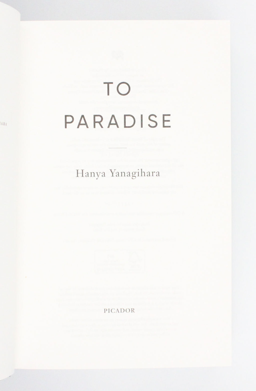 2022 To Paradise by Hanya Yanagihara