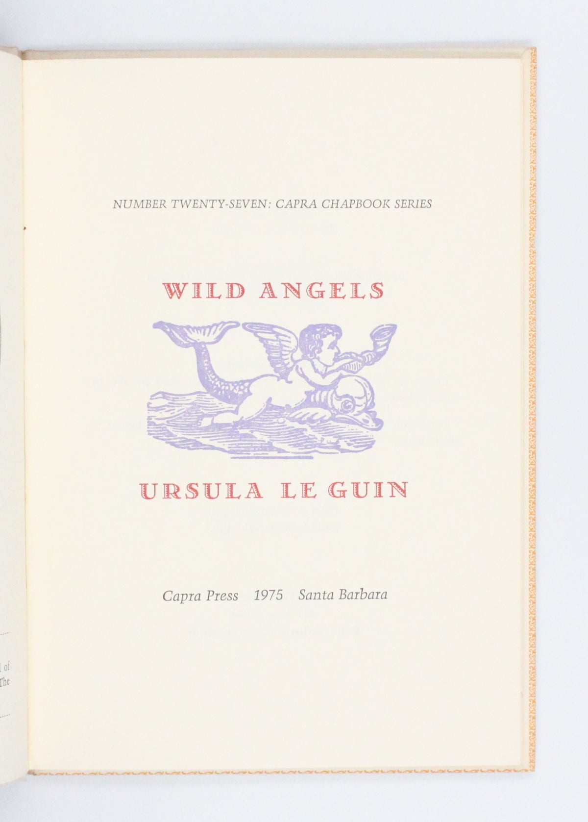 1975 Wild Angels by Ursula Le Guin
