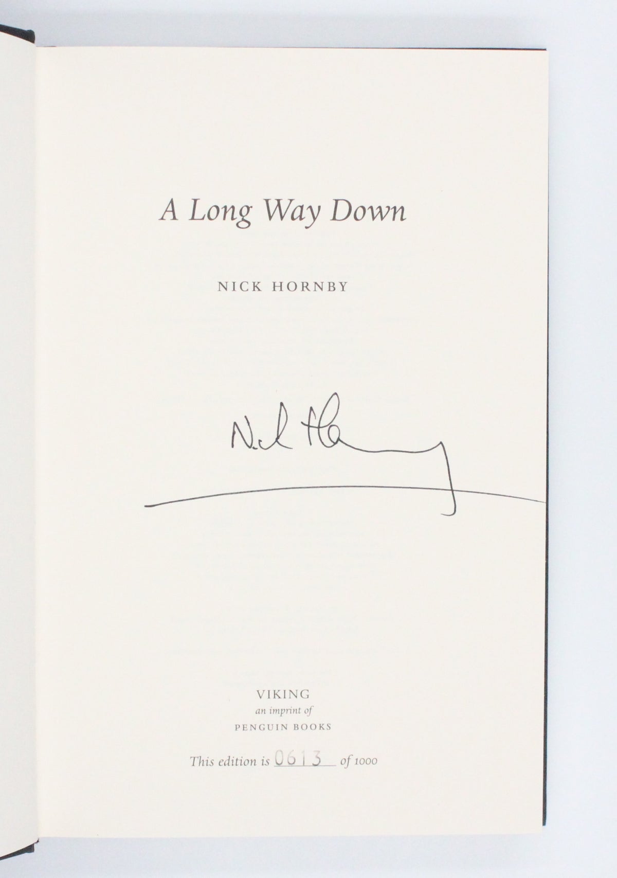 2005 A Long Way Down by Nick Hornby