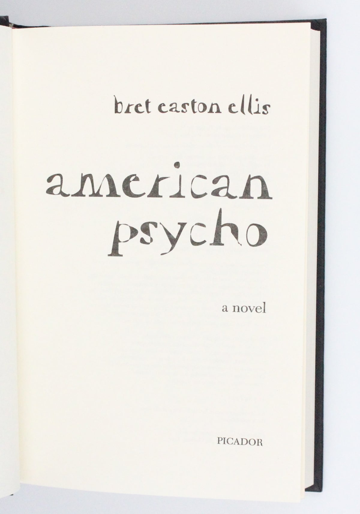 1998 American Psycho by Bret Easton Ellis