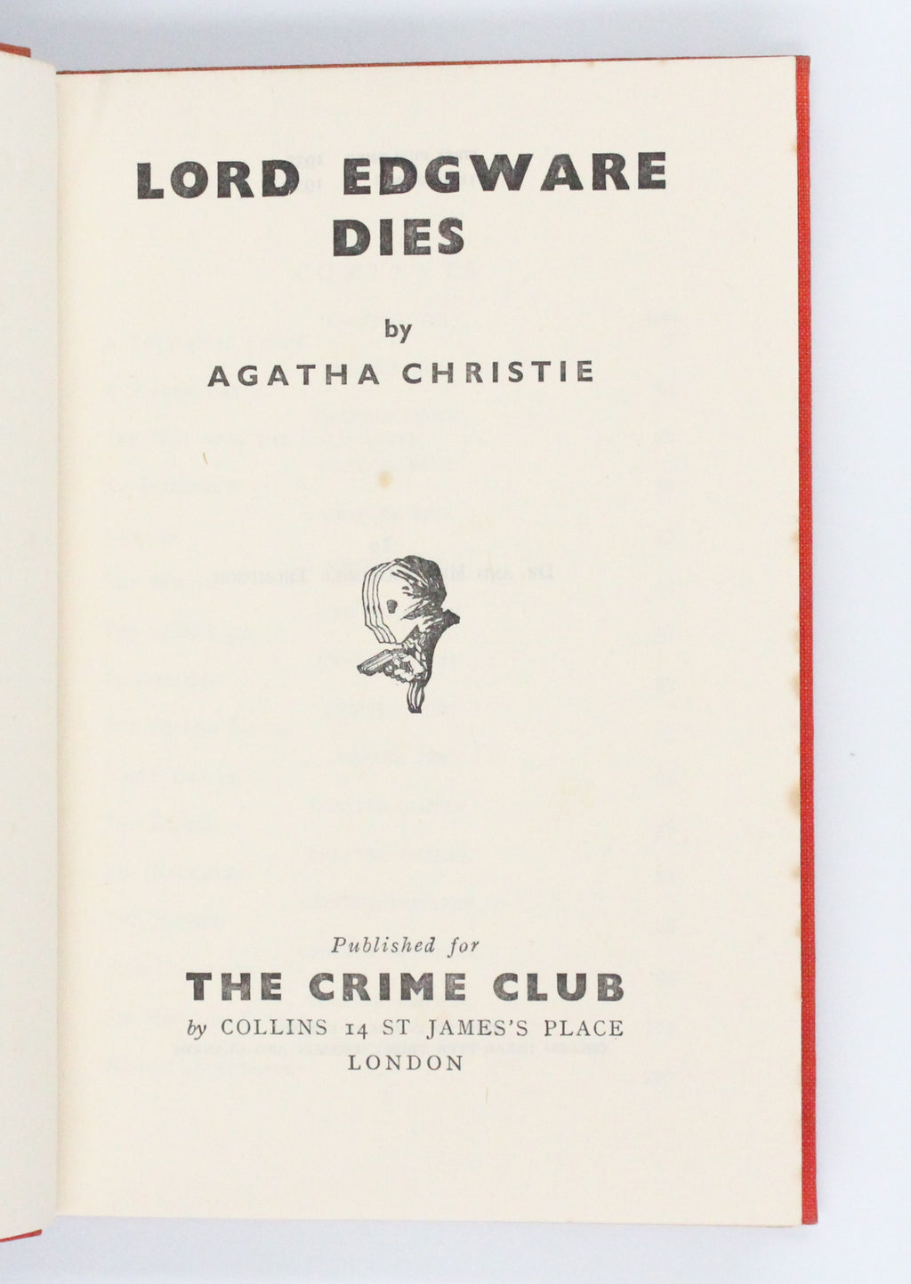 1953 Lord Edgware Dies by Agatha Christie