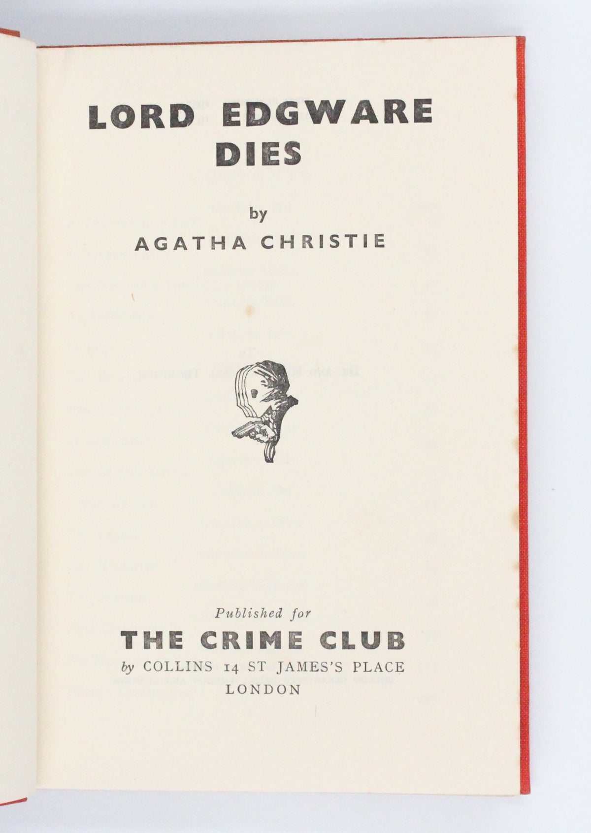 1953 Lord Edgware Dies by Agatha Christie