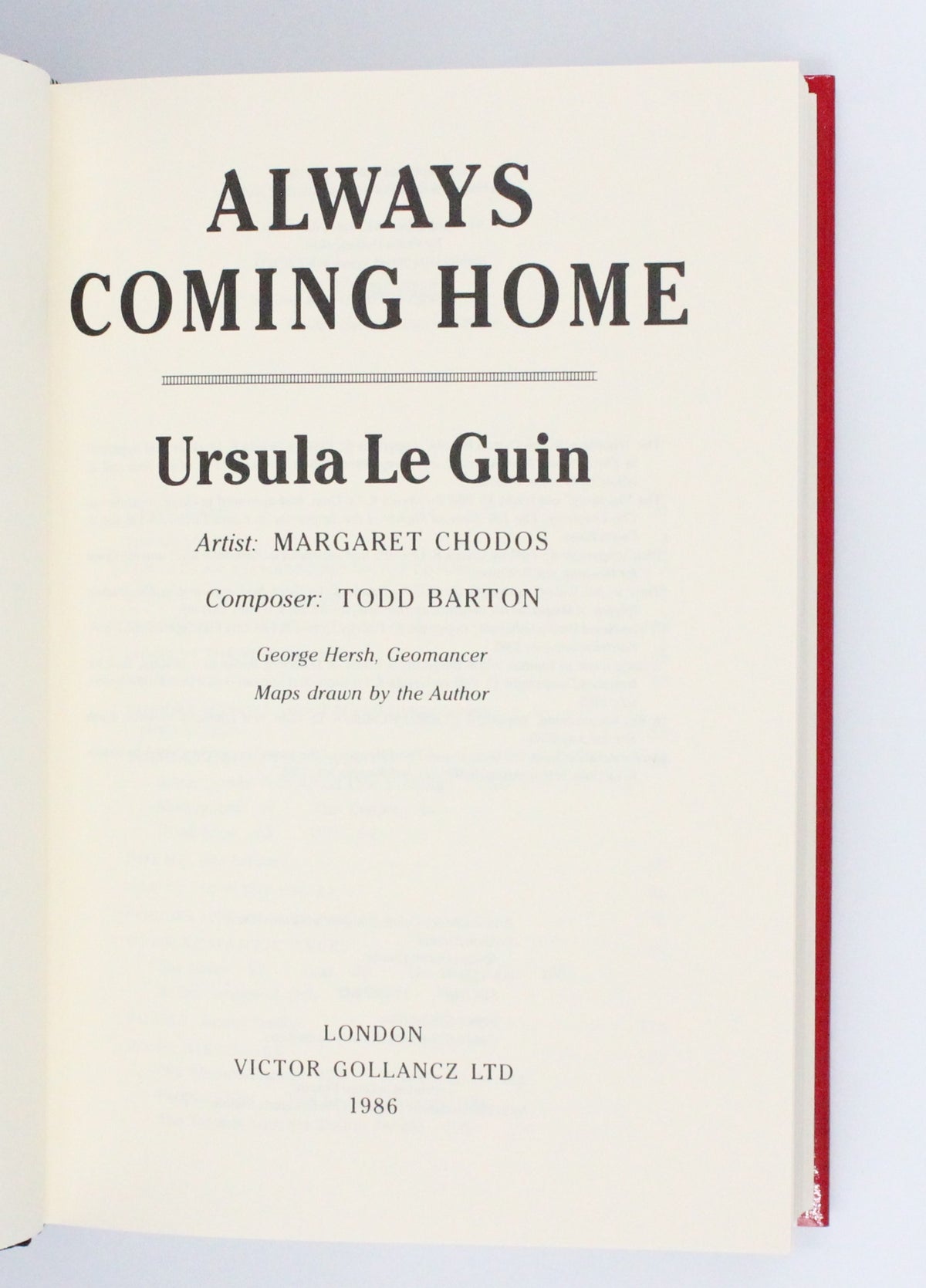 1986 Always Coming Home by Ursula Le Guin