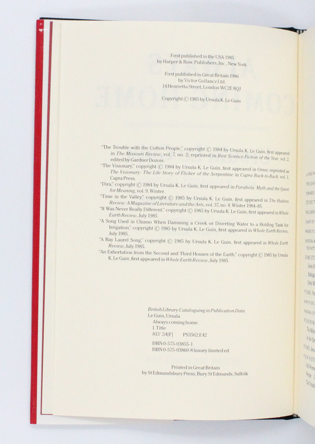 1986 Always Coming Home by Ursula Le Guin
