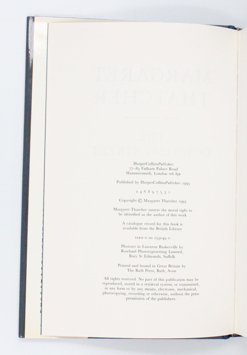 1993 The Downing Street Years by Margaret Thatcher