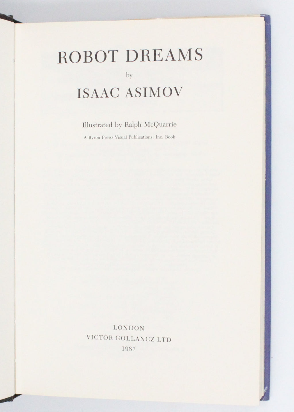 1987 Robot Dreams by Isaac Asimov