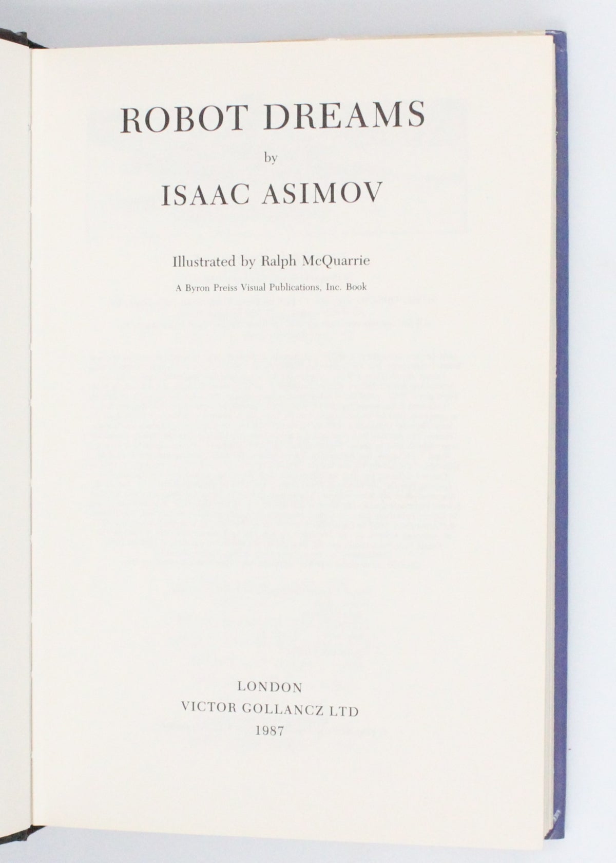 1987 Robot Dreams by Isaac Asimov
