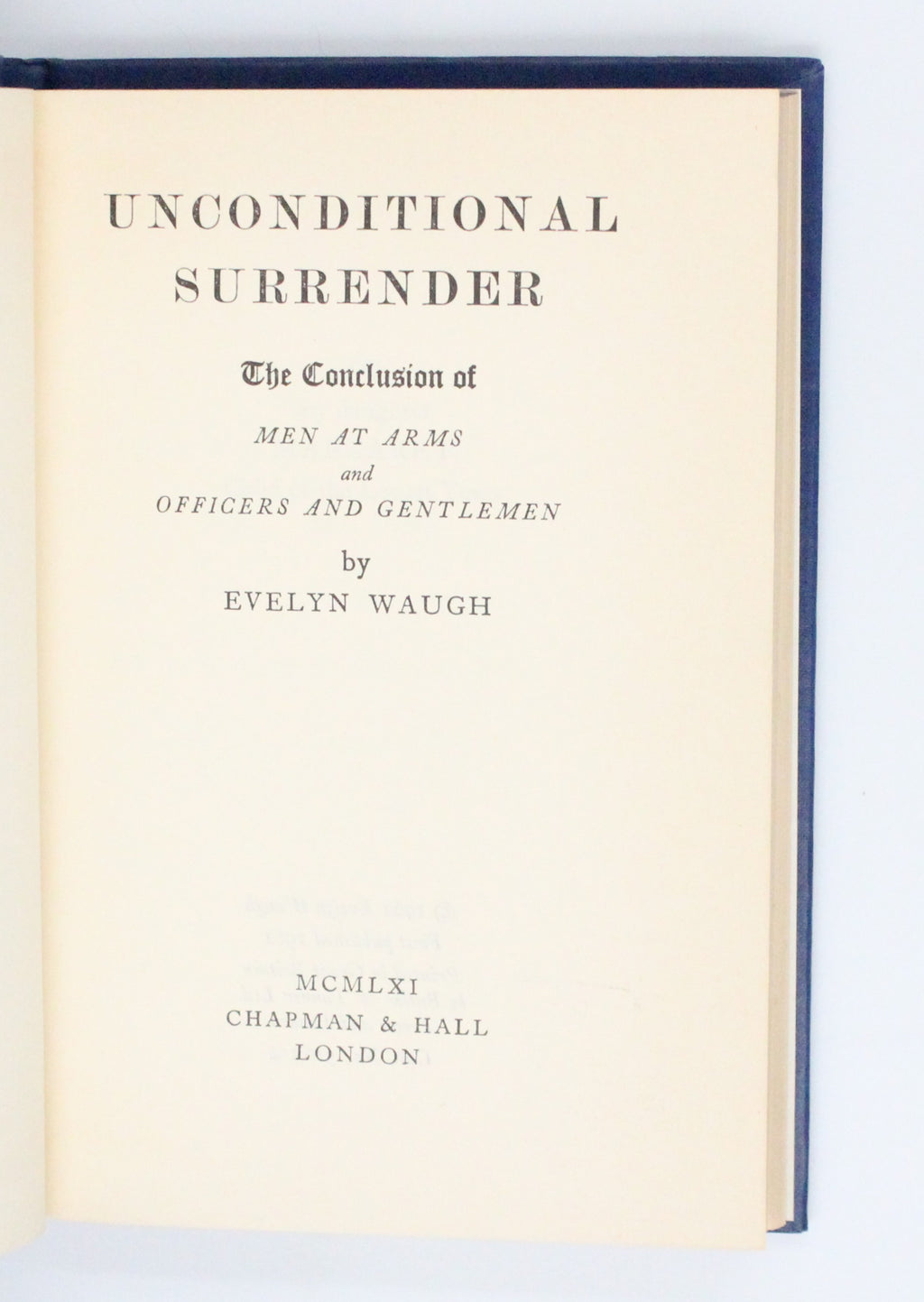 1961 Unconditional Surrender by Evelyn Waugh