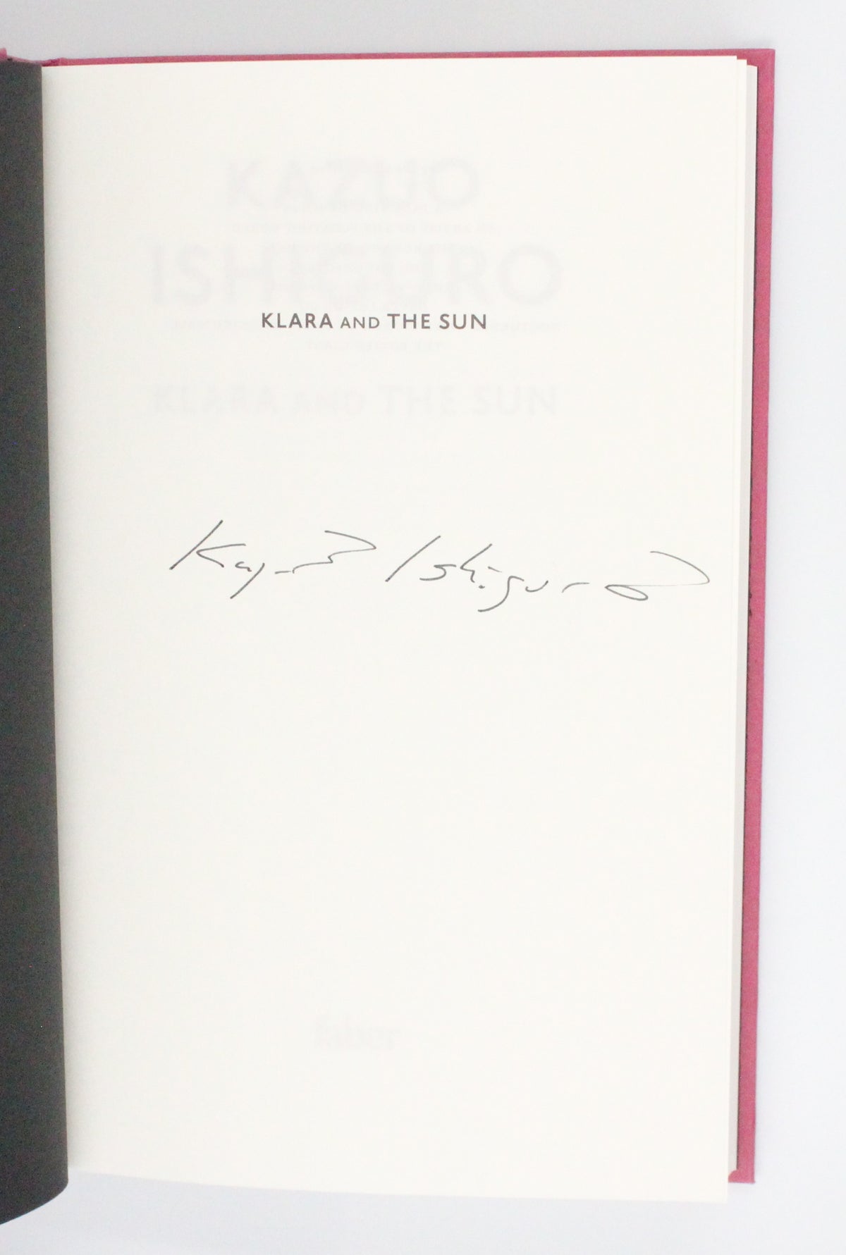 2021 Klara and The Sun by Kazuo Ishiguro