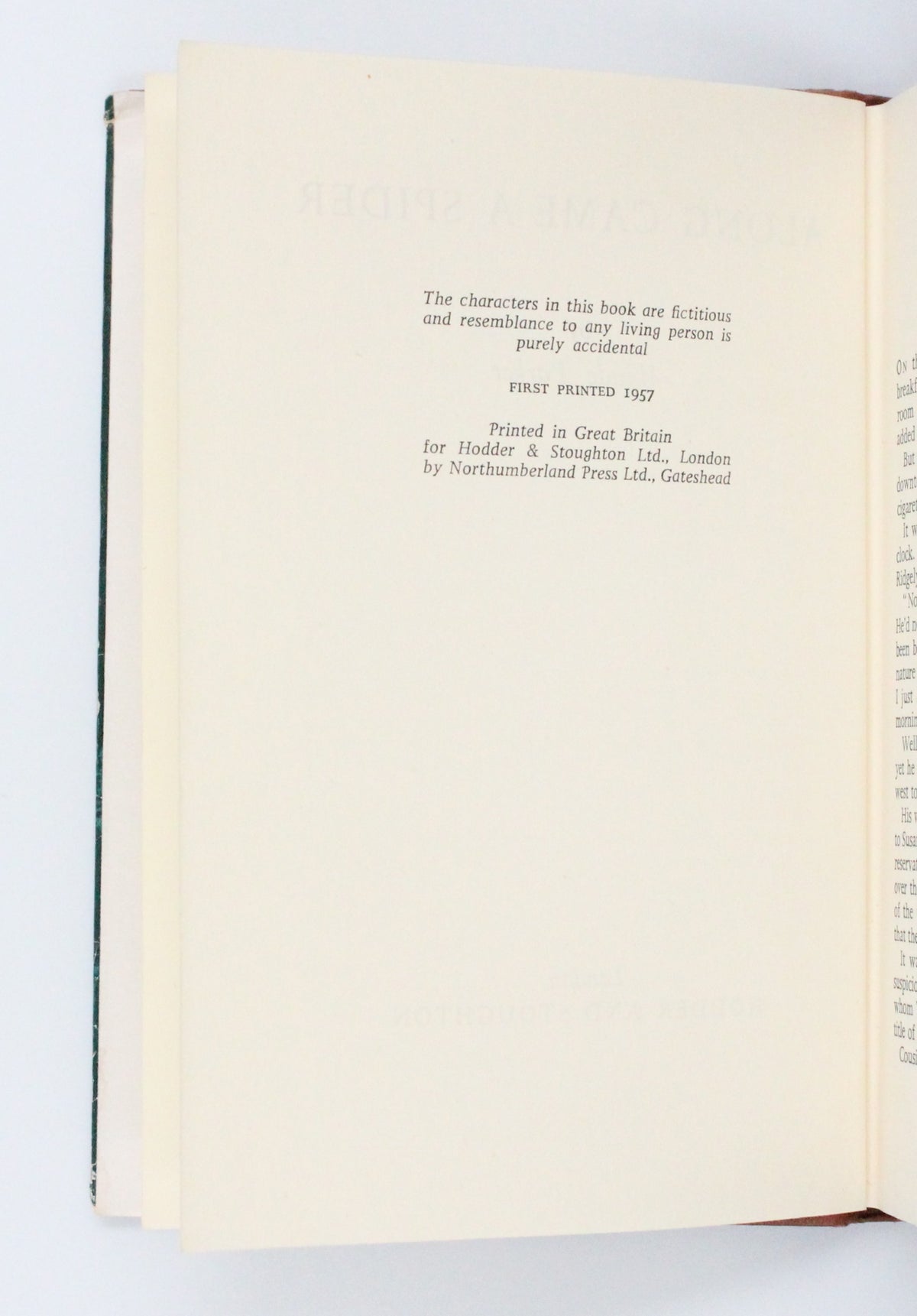 1957 Along Came a Spider by Maude Parker
