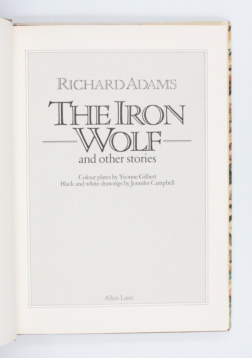 1980 The Iron Wolf and Other Stories by Richard Adams