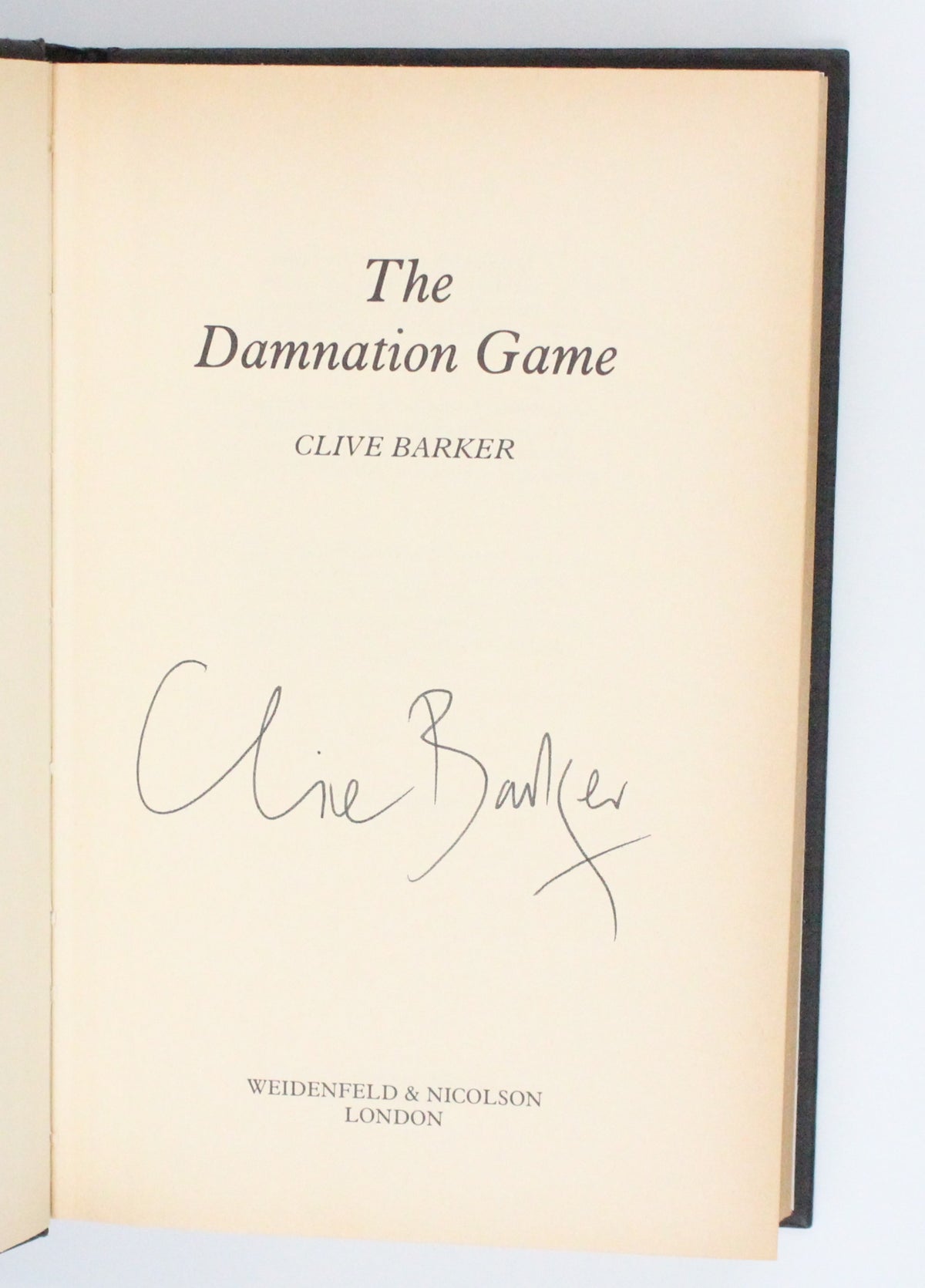 1985 The Damnation Game by Clive Barker