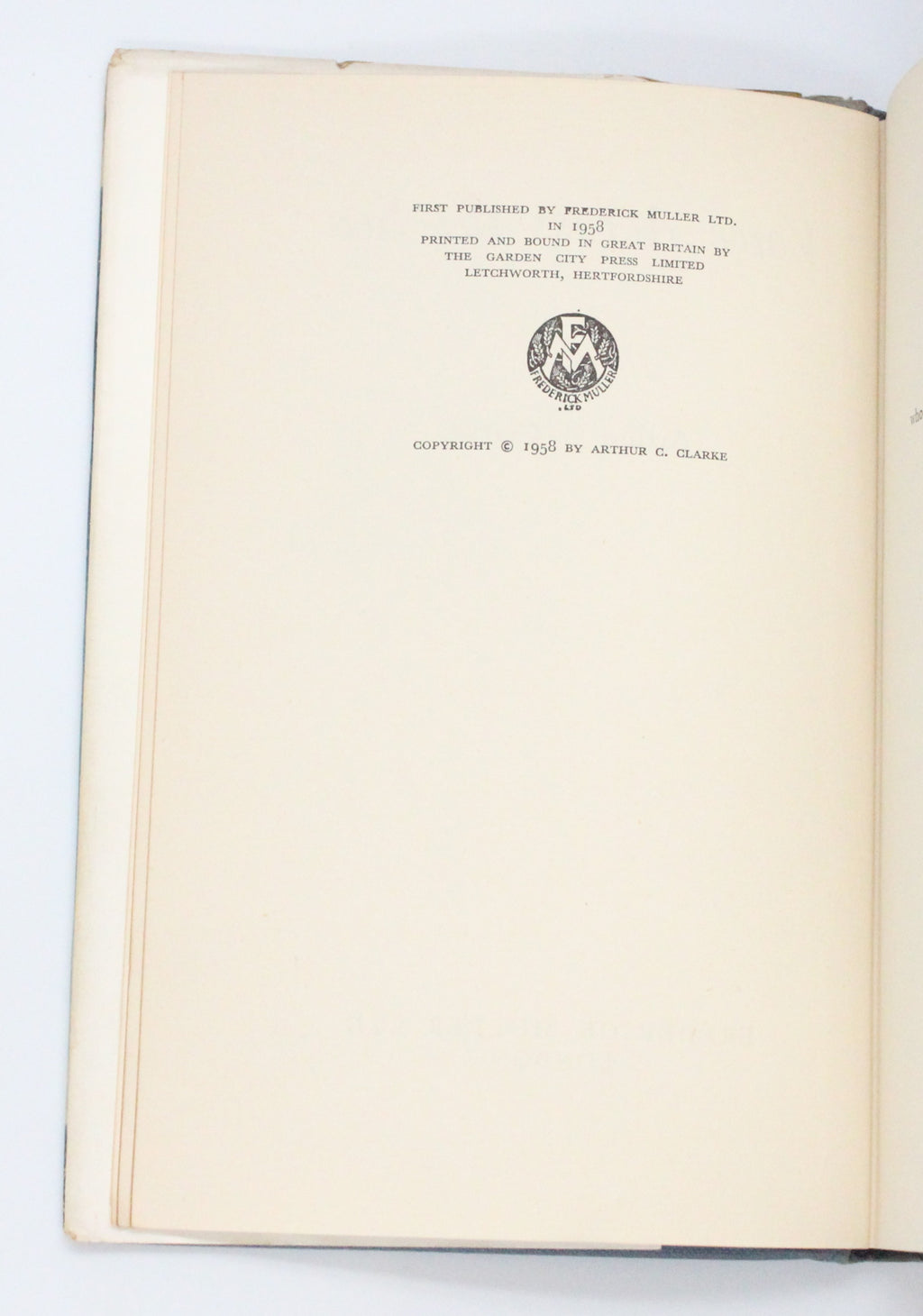 1958 Voice Across the Sea by Arthur C. Clarke