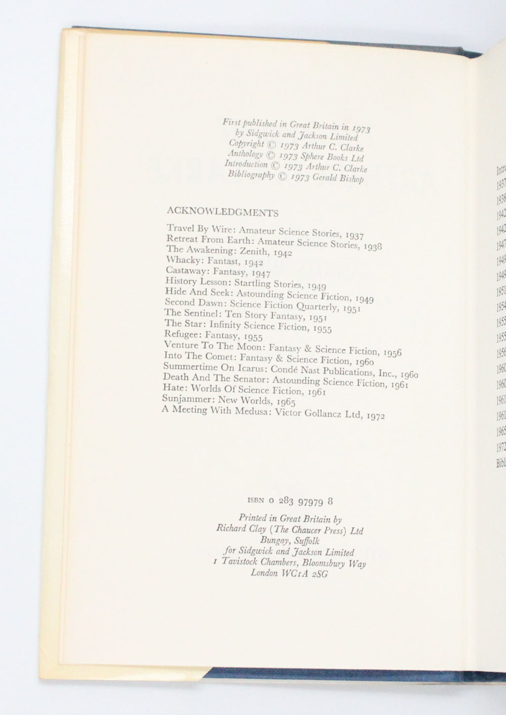 The Best of Arthur C. Clarke 1937-1971 by Arthur C. Clarke