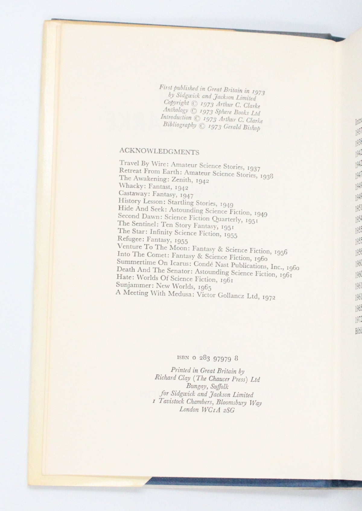 The Best of Arthur C. Clarke 1937-1971 by Arthur C. Clarke