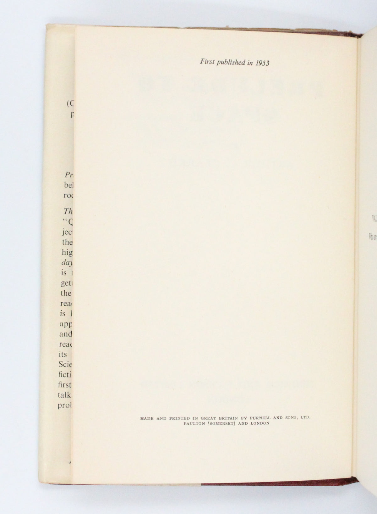 1953 Prelude to Space by Arthur C. Clarke