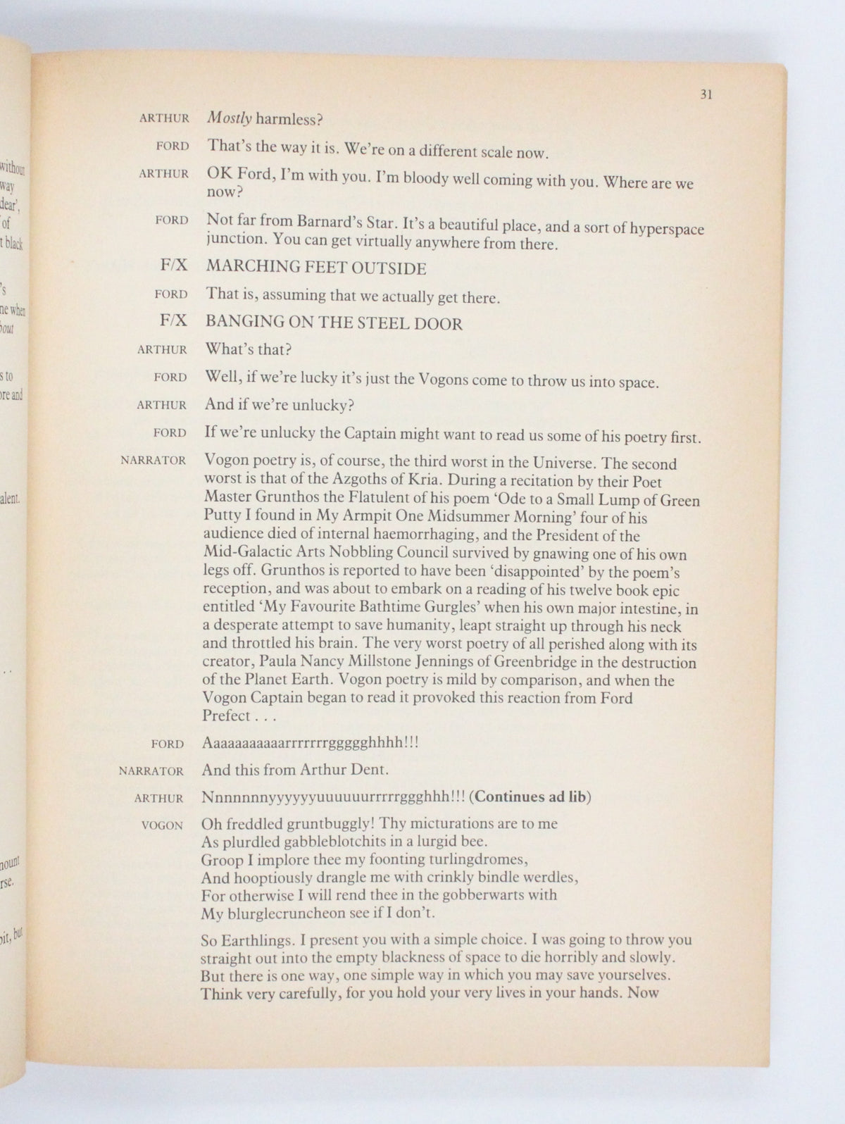 1985 The Hitch-Hiker's Guide to the Galaxy The Original Radio Scripts by Douglas Adams