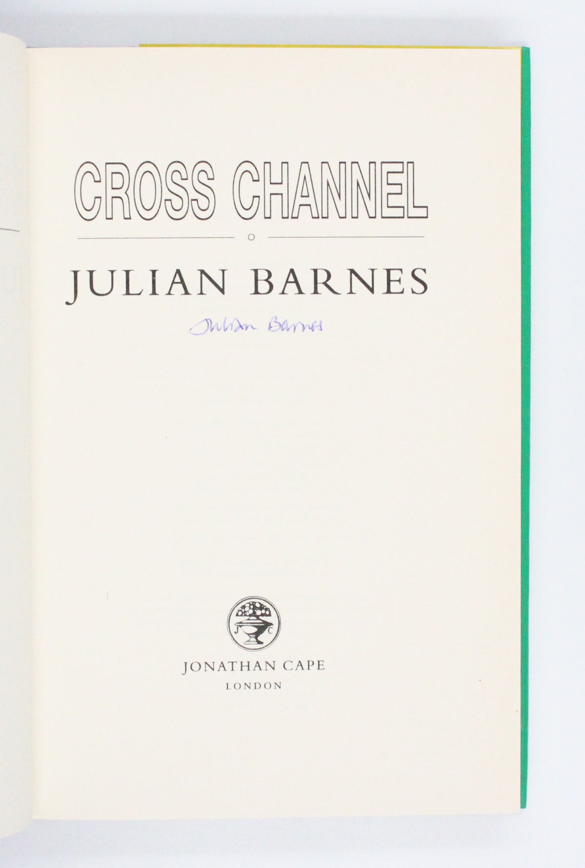 1996 Cross Channel by Julian Barnes