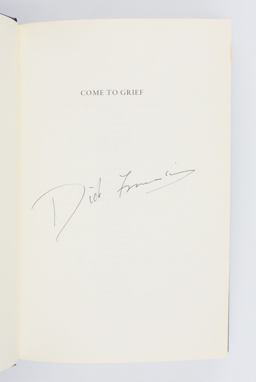 1995 Come to Grief by Dick Francis