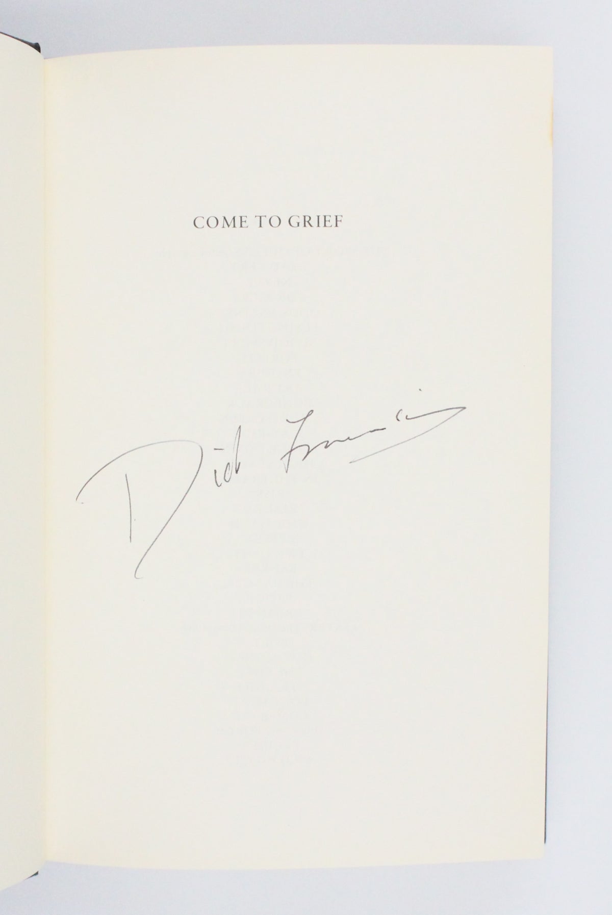 1995 Come to Grief by Dick Francis