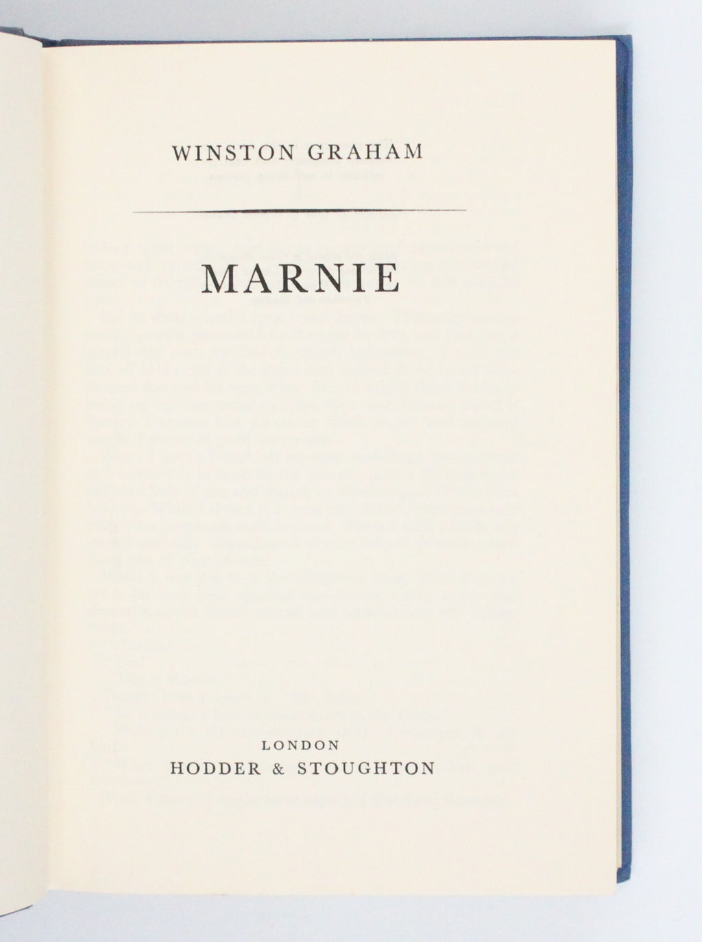 1961 Marnie by Winston Graham