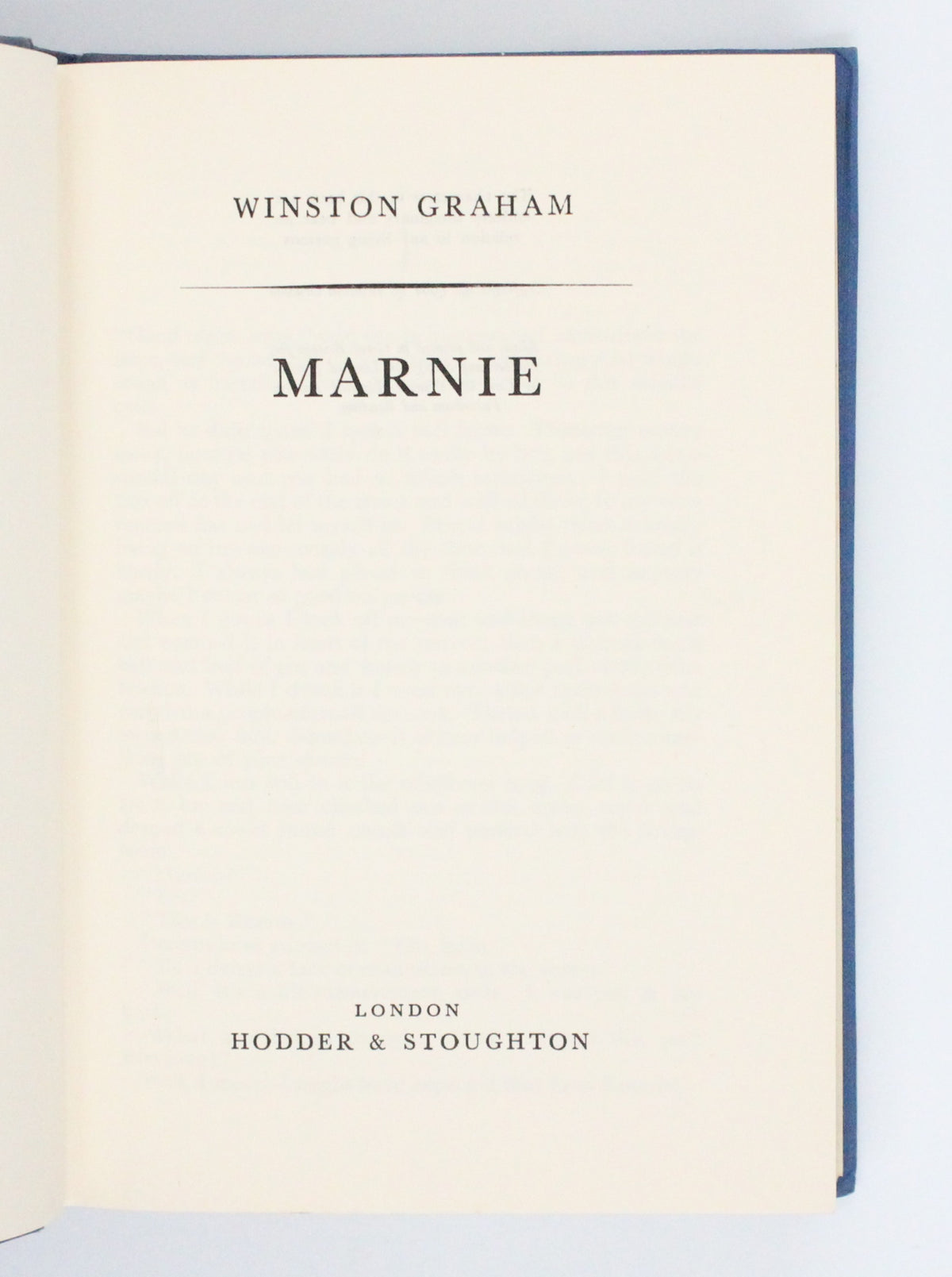 1961 Marnie by Winston Graham
