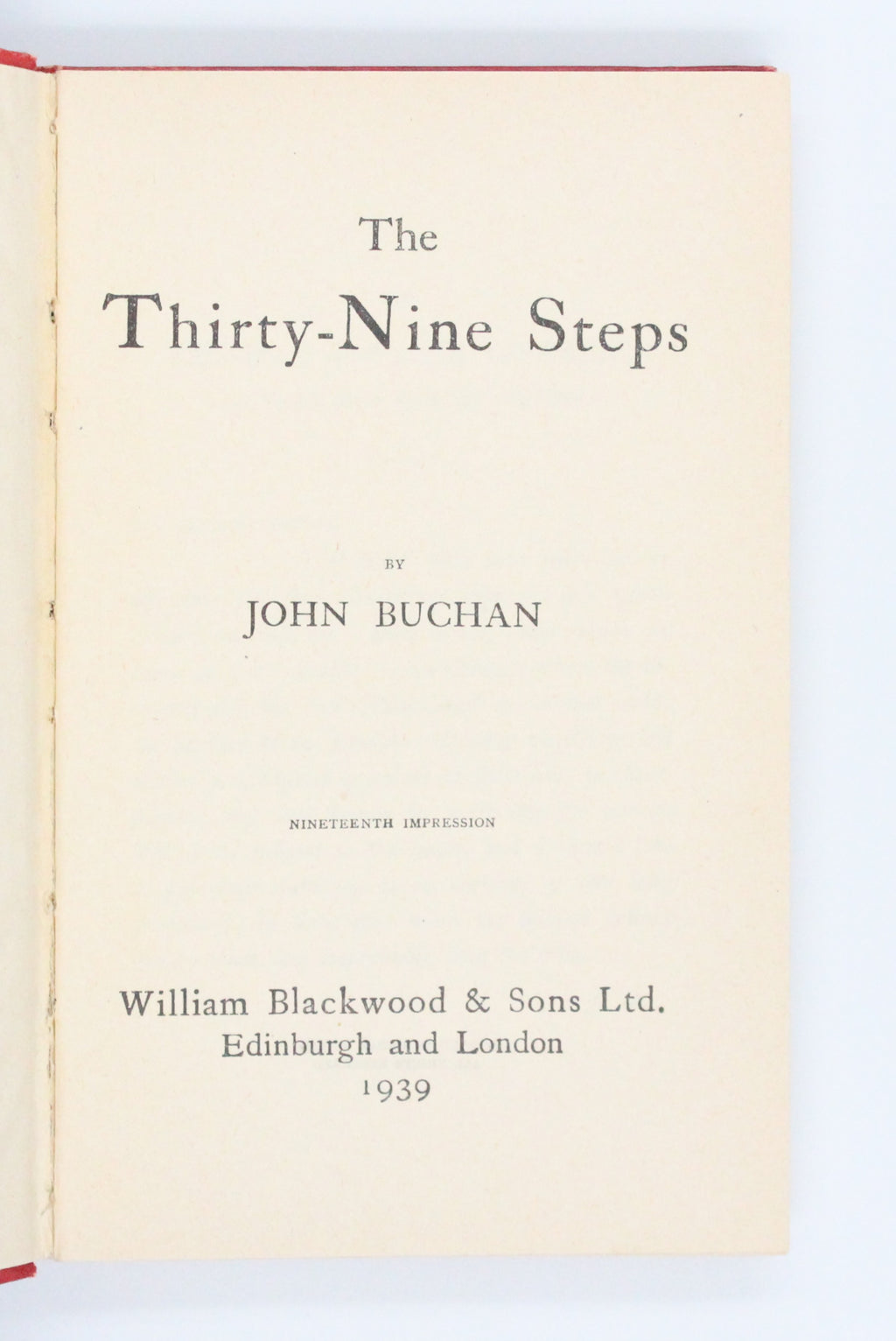 1939 The Thirty-Nine Steps by John Buchan