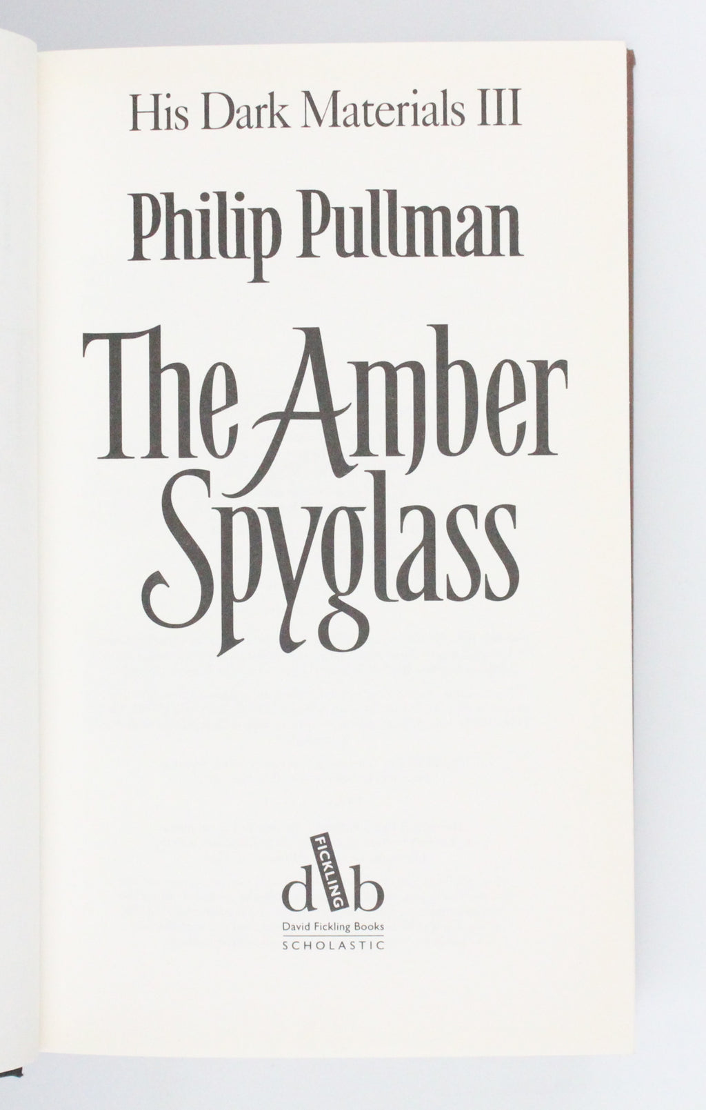2000 The Amber Spyglass by Philip Pullman