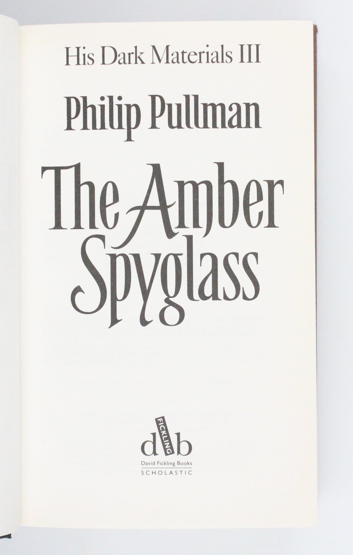 2000 The Amber Spyglass by Philip Pullman